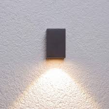 grafietgrijze led buitenwandlamp tavi 9 5 cm buiten wandverlichting buitenverlichting buitenmuren