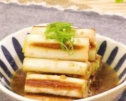 ネギを使った料理の盛り合わせの画像