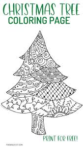 These free, printable christmas tree coloring pages provide hours fun for kids during the holiday season. Christmas Tree Coloring Page Finding Zest