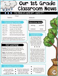 Parent Communication 1st Grade The Brown Bag Teacher Classroom Newsletter Classroom Newsletter Template Elementary School Newsletter Template