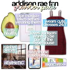 Addison Rae Starter Pack In 2020 Aesthetic Memes Trendy Girl Mood Board Fashion