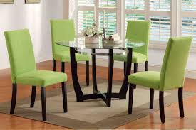 The sedona dining chair's soft upholstery and simple design make a great addition to your dining table. Round Glass Dining Table With 6 Chairs Novocom Top