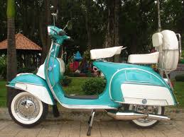 Vintage Teal Green And Ivory Italian Vespa 1967 Vlb Scooter See My Other Vespa