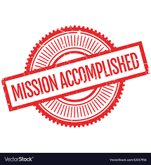 Mission accomplished stamp Royalty Free Vector Image