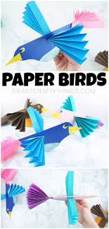 How To Make A Colorful Paper Bird Craft Fun Paper Craft For Kids Of All Ages Spring Crafts For Kids Easy Paper Crafts Paper Crafts For Kids
