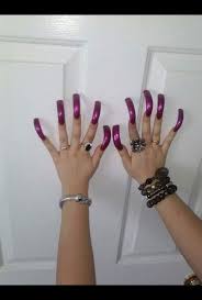 Acrylic nails are a quick way to get the long nails you've always wanted, but they're a commitment. Long And Strong Purple Megan F S Meferris Photo Beautylish