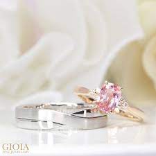 Padparadscha Sapphire Wedding Rings Engagement Rings Wedding Rings Padparadscha Sapphire