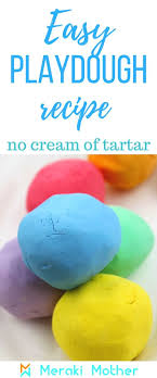 Easiest Playdough Without Cream Of Tartar 3 Simple Ingredients Homemade Playdough Recipe Easy Playdough Recipe Easy Homemade Playdough Recipe