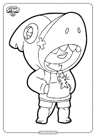 These alphabet coloring sheets will help little ones identify uppercase and lowercase versions of each letter. Free Printable Brawl Stars Leon Shark Coloring Pages