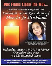 Candlelight vigil set for Moneta Jo Strickland
