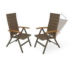 Lot De 2 Fauteuils Barcelona Dossier Reglable Taupe Fauteuil Barcelona Fauteuil Chaise D Exterieur
