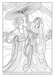 4 printable adult coloring pages png / a4 flowers / magnolia / 1920s flapper girls / transparent background. The Masters Of Fashion Illustration Adult Coloring Book A Look Inside Preview Wendypiersall Com