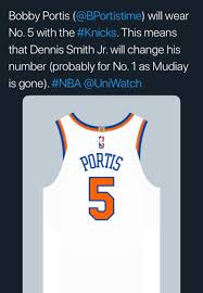 Portis played for the knicks during. Dsj Will Change His Jersey Number To Let Bobby Portis Get 5 Nyknicks