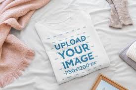Placeit Mockup Featuring A Folded Women S Crewneck Sweatshirt Placed On A Bed In 2020 Clothing Brand Logos Womens Crewneck Free Mockup