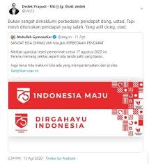 Aa Gym Akui Logo Hut Ri 75 Mirip Salib Uki Eks Psi Yang Adil Dong Ustaz