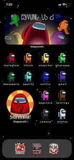 Pin By Lemon Lover On Among Us Iphone Wallpaper App Homescreen Layout Pretty Wallpaper Iphone
