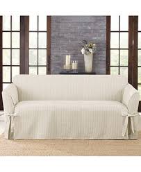 Sure Fit Ticking Stripe Sofa Slipcover Reviews Slipcovers Home Decor Macy S Slipcovered Sofa Couch Covers Slipcovers Cushions On Sofa