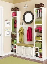 Create This Mini Mudroom From Ikea Billy Bookcases And A Bit Of Beadboard And Trim It Costs Not Much And Looks Like C With Images Home Organization Home Diy Home Projects
