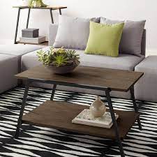 If you want to switch easily between sit/stand, buy a monitor mount and clamp it to the edge of the coffee table mentioned above** depending on your monitor, the arm can cost anywhere from $25 to $100. Mainstays Conrad Coffee Table Multiple Finishes Walmart Com Walmart Com