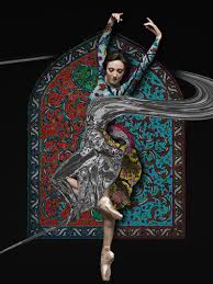 Ballet Dancer Canvas Art Persian Tile Arabic Art Eastern Art Islamic Art Persian Gift Arabic Art Persian Calligraphy Art Art