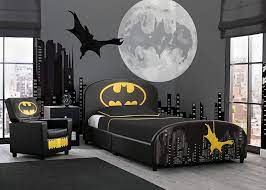 Upholstered Twin Bed Dc Comics Batman Even Superheroes Need A Comfy Place To Sleep And The Batman Upholstered Twin Batman Room Batman Bedroom Kids Room Deco