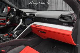 Lamborghini urus white with red interior. Used 2020 Lamborghini Urus Panoramic Glass Roof Hot Red Red Color Combo Full Adas Package For Sale Special Pricing Chicago Motor Cars Stock 17601