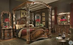 A twin or full traditional bedroom set is perfect for the smaller guest bedroom or children room; Villa Valencia Poster Canopy Bedroom Set From Aico 72000 Coleman Furniture