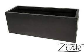 Large & rectangular outdoor planters boxes / containers for gardens. Zinc Metal Black Planter Plant Trough Garden Outdoor Large Rectangular Indoor Ebay