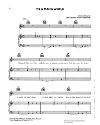 chorus this is a man's, man's, man's world but it wouldn't be nothing nothing without a woman or a girl. James Brown It S A Man S Man S Man S World Guitar Piano Voice Sheet Music Nkoda