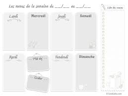 Plannings de menu à la semaine à imprimer gratuitement. Menus De La Semaine A Imprimer Plannings Vierges Pdf