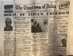 Newspaper, 15th August 1947 edition ...