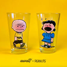 Well, maybe not toss, set down gently! The Blot Says Sdcc 2019 Exclusive Peanuts Pint Glasses By Super7