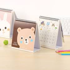 2017 Cute Cartoon Calendar Desktop Calendar Paper Gift Ideas Plan Book Kawaii Desk Calendar Student Office Supplies Paper Gifts Desk Calendars Calendar Design