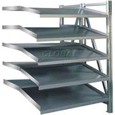 Stainless steel pneumatic work stool. Steel Pick Shelving 5 Level Double Tilt Straight 78 H X 50 W X 48 D Add On B676059 Globalindustrial Com