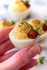 Everyone Loves Deviled Eggs With Bacon But Don T Sprinkle Them With Bacon Bits Garnish Them With Beautiful Bacon Roses Bacon Deviled Eggs Deviled Eggs Bacon