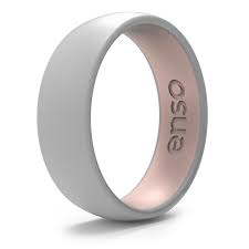 Dualtone Silicone Ring Misty Grey Pink Sand Size 14 Silicone Rings Clean Gold Jewelry Rings