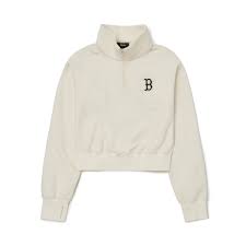Áo nỉ MLB Women's Ski Micro Fleece Half Zip Up Sweatshirt Boston Red Sox  3FMTBS124-43CRS