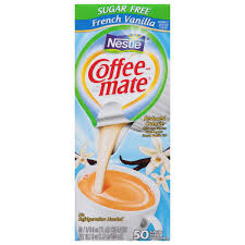 47.1% 52.9% total carbohydrate total fat 20 cal * the % daily value (dv) tells you how much a nutrient in a serving of food contributes to a daily diet. Coffee Mate Sugar Free French Vanilla Liquid Creamer 50 Count