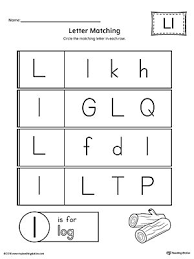 Letter L Uppercase And Lowercase Matching Worksheet Letter L Words Uppercase And Lowercase Matching Worksheets