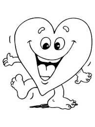 Mooie liefdes kleurplaat van een hartje met gezicht. Liefde Kleurplaten Animaatjes Nl