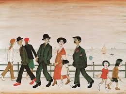 On The Promenade By Ls Lowry Art Framing Canvas Art Art Prints