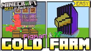 In this bedrock edition tutorial i show you how to build a brand new gold farm! Minecraft Gold Farm Pigman Xp Tutorial Mcpe Xbox Bedrock Minecraft Bedrock Minecraft Crafts Bedrock