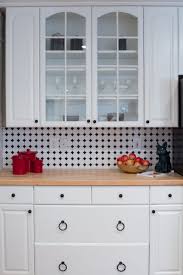 Black And White Kitchen Backsplash Tile Kitchen Backsplash Tile Octagon Dot Matte White With Black Glossy Dot 65 Kitchen Tiles Backsplash White Kitchen Remodeling White Kitchen Countertops