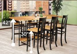 Then four counter height stools and a dining bench provide seating for six. Standard Height Vs Counter Height Vs Bar Height Amish Dining Tables
