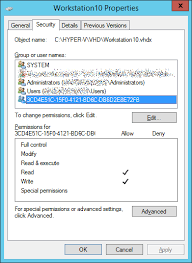 Hyper V Vhd File Permissions Lost When Moving Folders