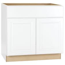 Ergonomically speaking, corner kitchen sink base cabinets are not ideal. Hampton Bay Hampton Assembled 36 In X 34 5 In X 24 In Sink Base Kitchen Cabinet In Satin White Ksb36 Sw White Kitchen Cabinets Kitchen Base Cabinets Base Cabinets
