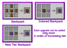 To get backpack 1 (small backpack) we need 4. Improved Backpacks 1 18 1 17 1 1 17 1 16 5 1 16 4 Forge Fabric 1 15 2 Mods Minecraft