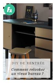 Peinture Relooker Un Bureau Avec Un Effet Metal Comment Peindre Un Meuble Armoire En Bois Customiser Chaise