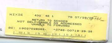 However, according to some i have discussed this point with, this practice is not only irregular but highly illegal. Why You Get Returned Mail Smartystreets