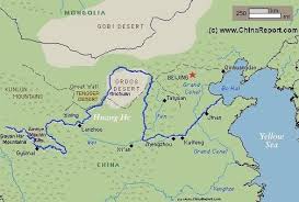 Yellow River Huang He Schematic Map Grand Canal China Chinese History Lanzhou